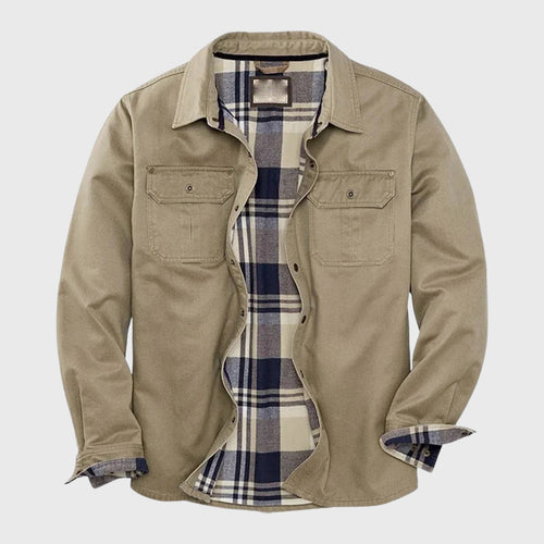 Abel - Men's Canvas Moto Utility Shirt Jacket
