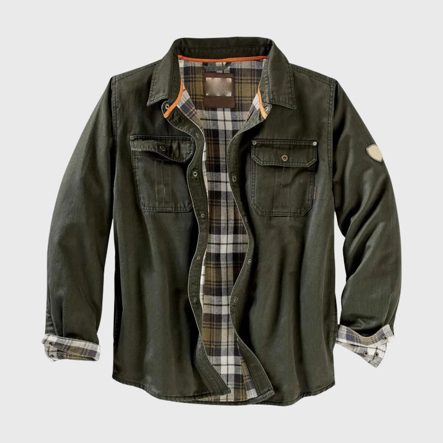 Abel - Men's Canvas Moto Utility Shirt Jacket