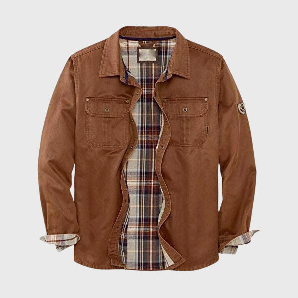 Abel - Men's Canvas Moto Utility Shirt Jacket