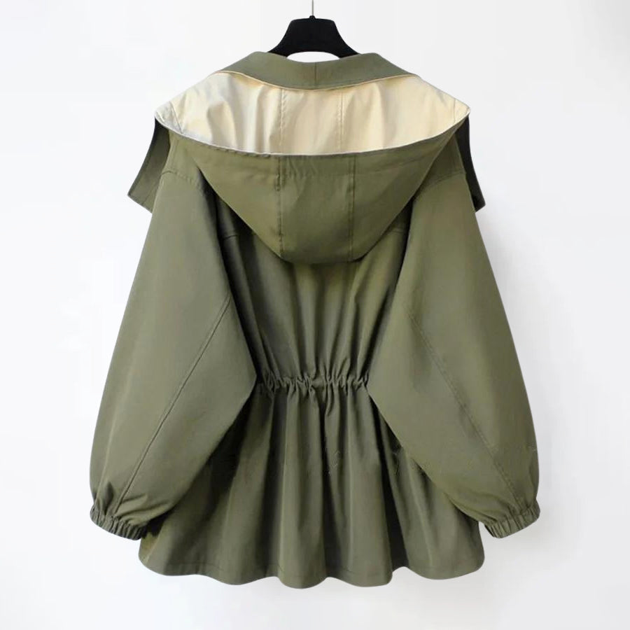 Adelaide - Women's Color Block Hooded Utility Jacket