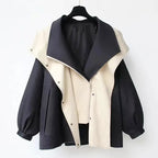Adelaide - Women's Color Block Hooded Utility Jacket