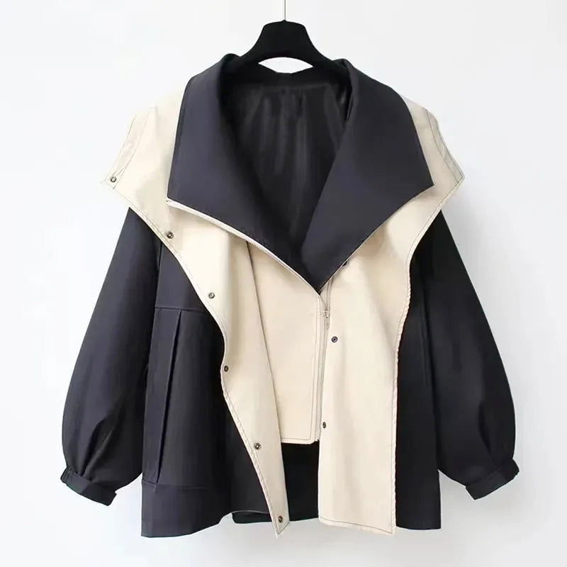 Adelaide - Women's Color Block Hooded Utility Jacket