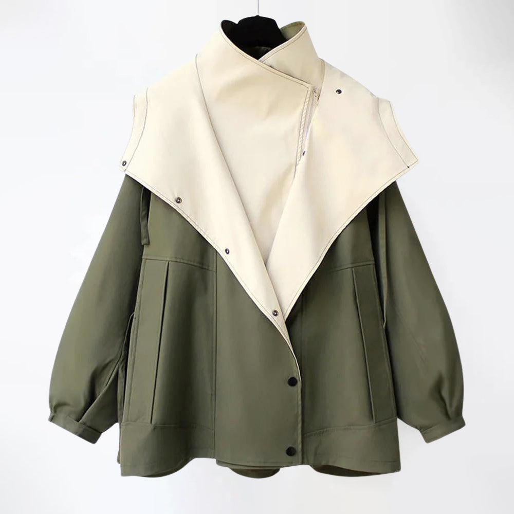 Adelaide - Women's Color Block Hooded Utility Jacket