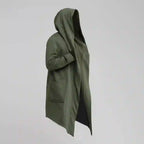 Adrian - Men's Hooded Open-Front Longline Cardigan
