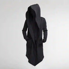 Adrian - Men's Hooded Open-Front Longline Cardigan