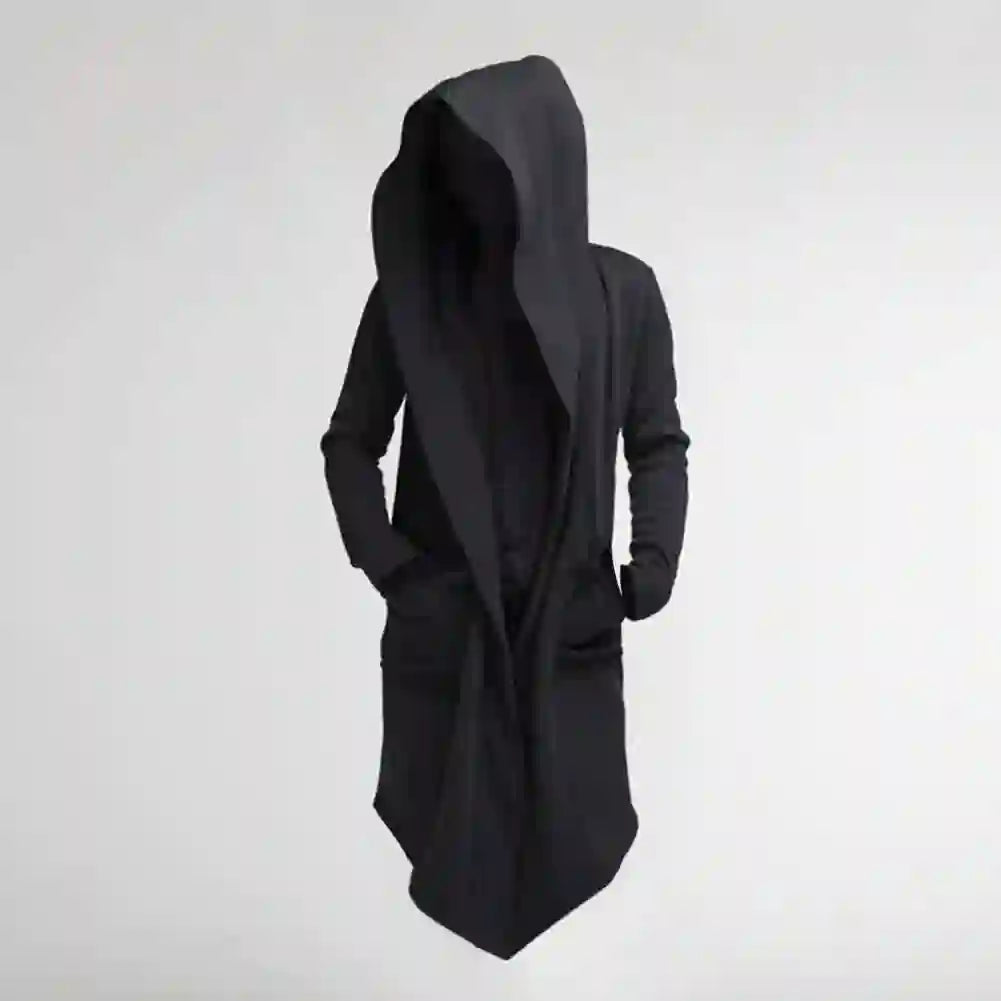 Adrian - Men's Hooded Open-Front Longline Cardigan