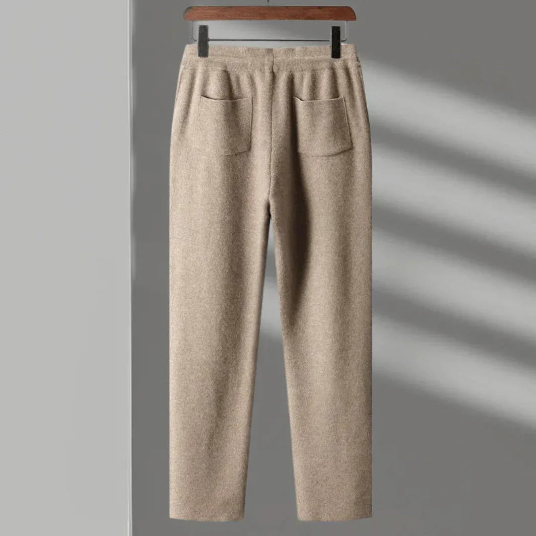 Adrian - Men's Zip Hoodie & Drawstring Wool Trousers Set