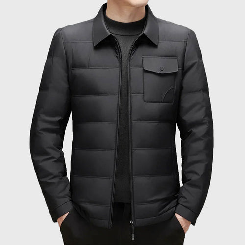 Adriel - Men's Shirt-Collar Quilted Down Jacket