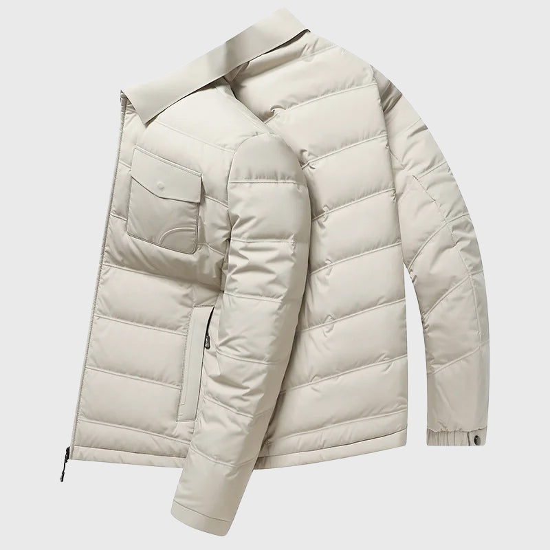 Adriel - Men's Shirt-Collar Quilted Down Jacket