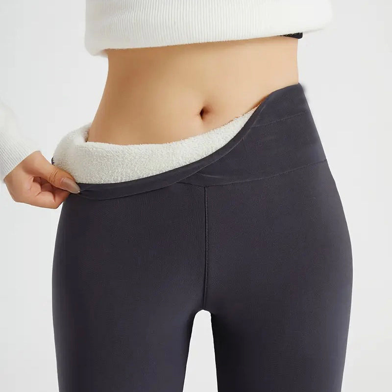 Anastasia - Women's Thick Fleece-Lined Thermal Leggings