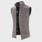 Anthony - Men's Plaid-Lined Full-Zip Sweater Vest