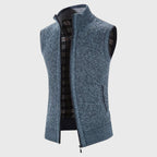 Anthony - Men's Plaid-Lined Full-Zip Sweater Vest