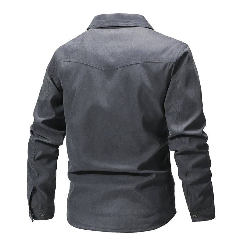 Austin - Men's Flannel-Lined Canvas Shirt Jacket