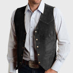 Austin - Men's Western Suede Cowboy Vest