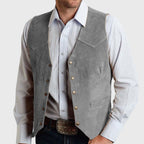 Austin - Men's Western Suede Cowboy Vest