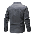 Austin - Men's Plaid-Lined Canvas Utility Shirt Jacket