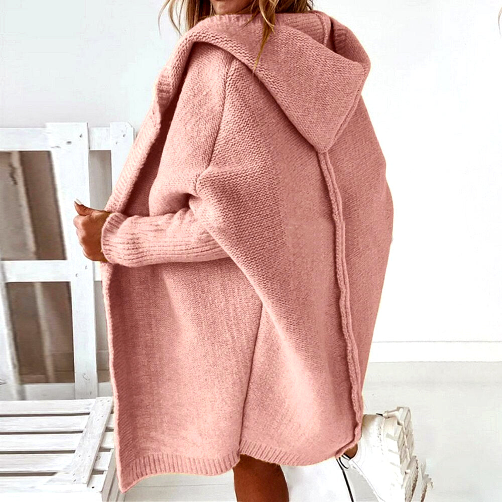 Bianca - Women's Hooded Knit Long Cardigan