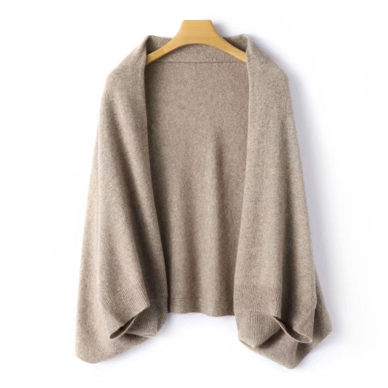 Brooke - Women's Open-Front Cocoon Shawl Cardigan