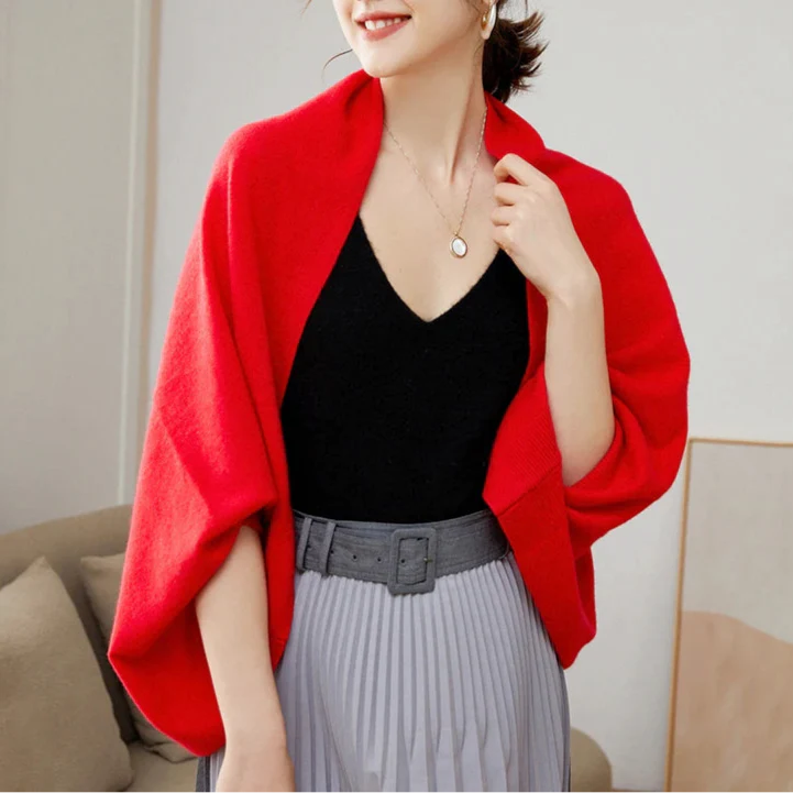 Brooke - Women's Open-Front Cocoon Shawl Cardigan