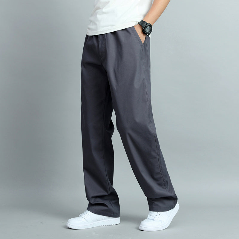 Casper - Men's Elastic Waist Straight Leg Trousers