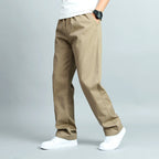 Casper - Men's Elastic Waist Straight Leg Trousers