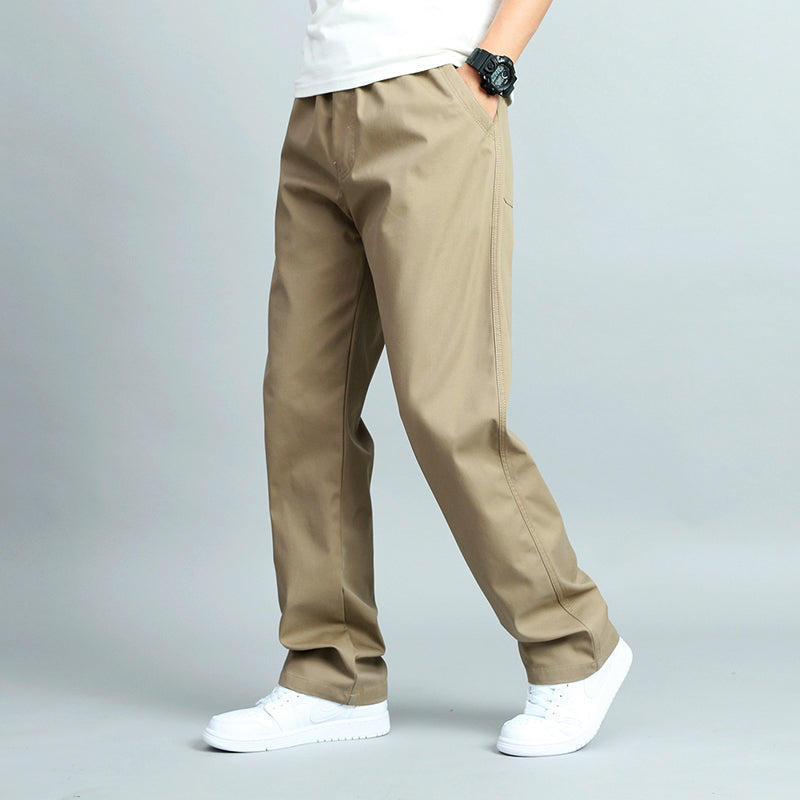 Casper - Men's Elastic Waist Straight Leg Trousers