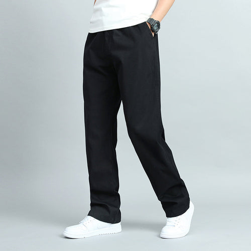 Casper - Men's Elastic Waist Straight Leg Trousers