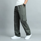 Casper - Men's Elastic Waist Straight Leg Trousers