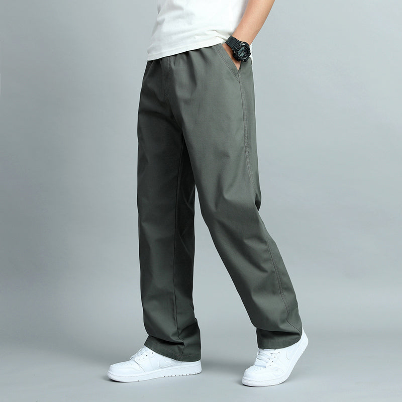 Casper - Men's Elastic Waist Straight Leg Trousers