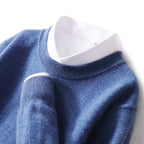 Charlie - Men's Pure Wool Fine-Knit Crewneck Sweater