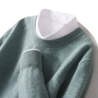 Charlie - Men's Pure Wool Fine-Knit Crewneck Sweater