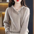 Chelsea - Women's Soft Ribbed Hooded Sweater