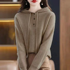 Chelsea - Women's Soft Ribbed Hooded Sweater