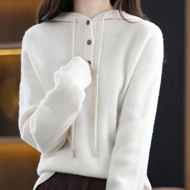 Chelsea - Women's Soft Ribbed Hooded Sweater