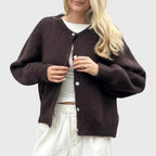 Claire - Women's Slouchy Drop-Shoulder Knit Cardigan