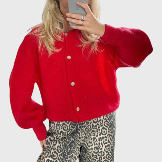Claire - Women's Slouchy Drop-Shoulder Knit Cardigan
