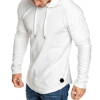 Damian -  Men's Ribbed-Sleeve Slim-Fit Pullover Hoodie