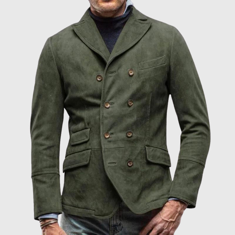 Darious - Men's Classic Double-Breasted Notch Lapel Blazer