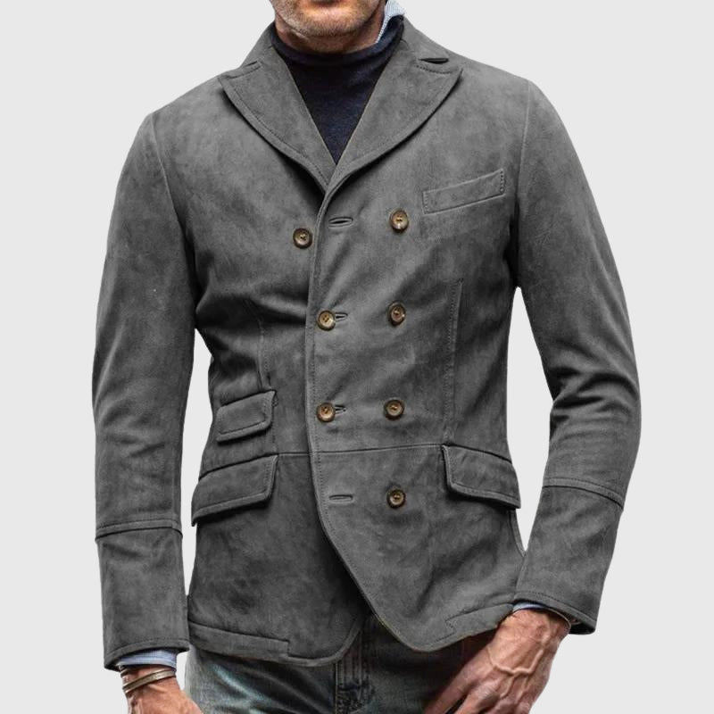 Darious - Men's Classic Double-Breasted Notch Lapel Blazer