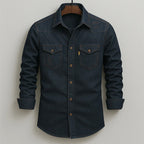 Dean - Men's Western Flap-Pocket Denim Shirt