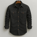 Dean - Men's Western Flap-Pocket Denim Shirt