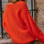 Delaney - Women's Relaxed Fit Fuzzy Knit Pullover