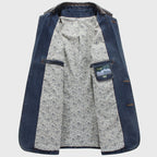 Derek - Men's Trimmed Denim Blazer