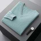 Dylan - Men's Cashmere V-Neck Fine-Knit Sweater