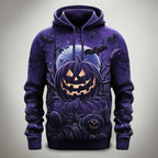 Elias - Men's Spooky Pumpkin Patch Graphic Hoodie