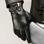 Ethan - Men's Buckled Leather Winter Gloves