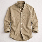 Ethan - Men's Classic Long Sleeve Button-Up Shirt