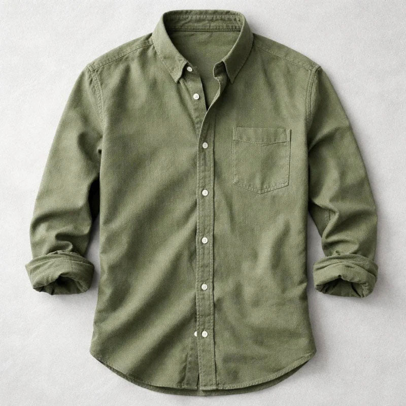 Ethan - Men's Classic Long Sleeve Button-Up Shirt