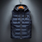 Ezra - Men's Puffer Vest with Drawstring Hood