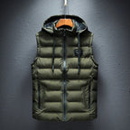 Ezra - Men's Puffer Vest with Drawstring Hood